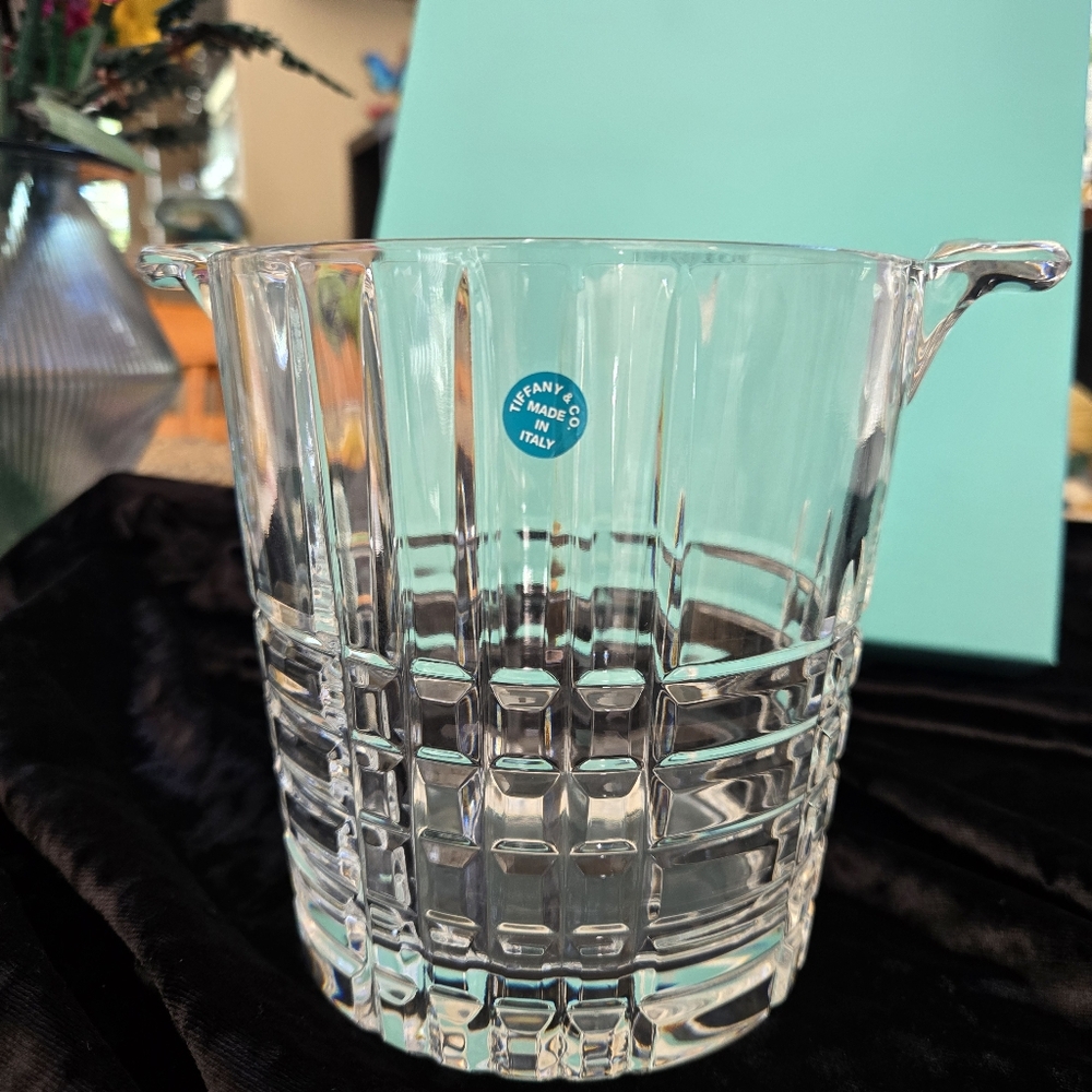 Tiffany & Co. Plaid Ice Bucket. Never Used